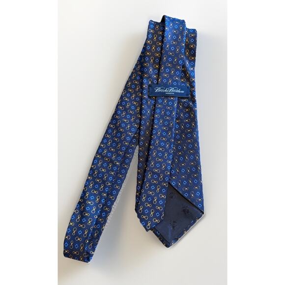 Brooks Brothers Other - BROOKS BROTHERS Makers Classic Blue Geometric Silk Men’s Tie Made In USA
